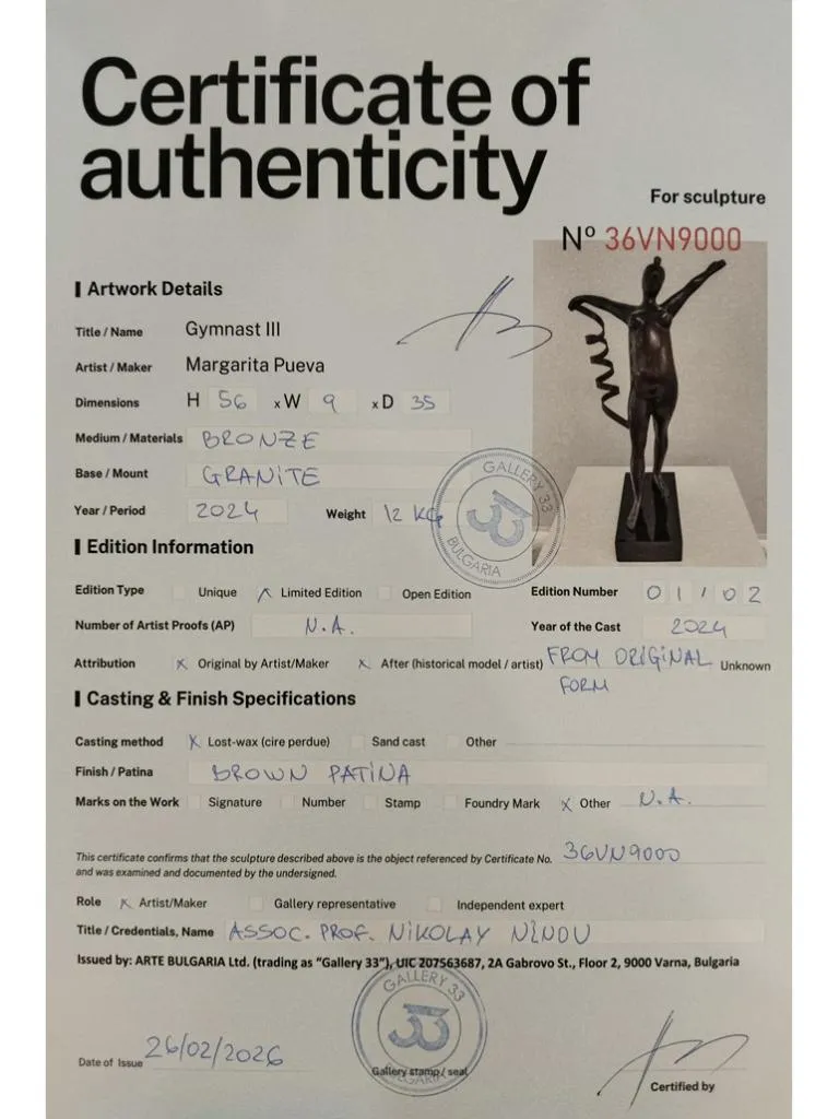 Margarita Pueva Bronze Gymnast III Sculpture 9