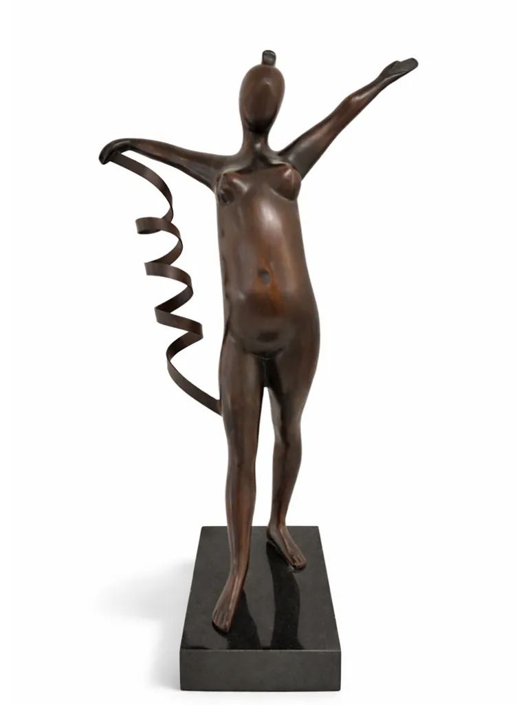 Margarita Pueva Bronze Gymnast III Sculpture