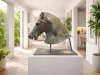 Medici Riccardi Horse Head Verdigris Cast Bronze Copy 3