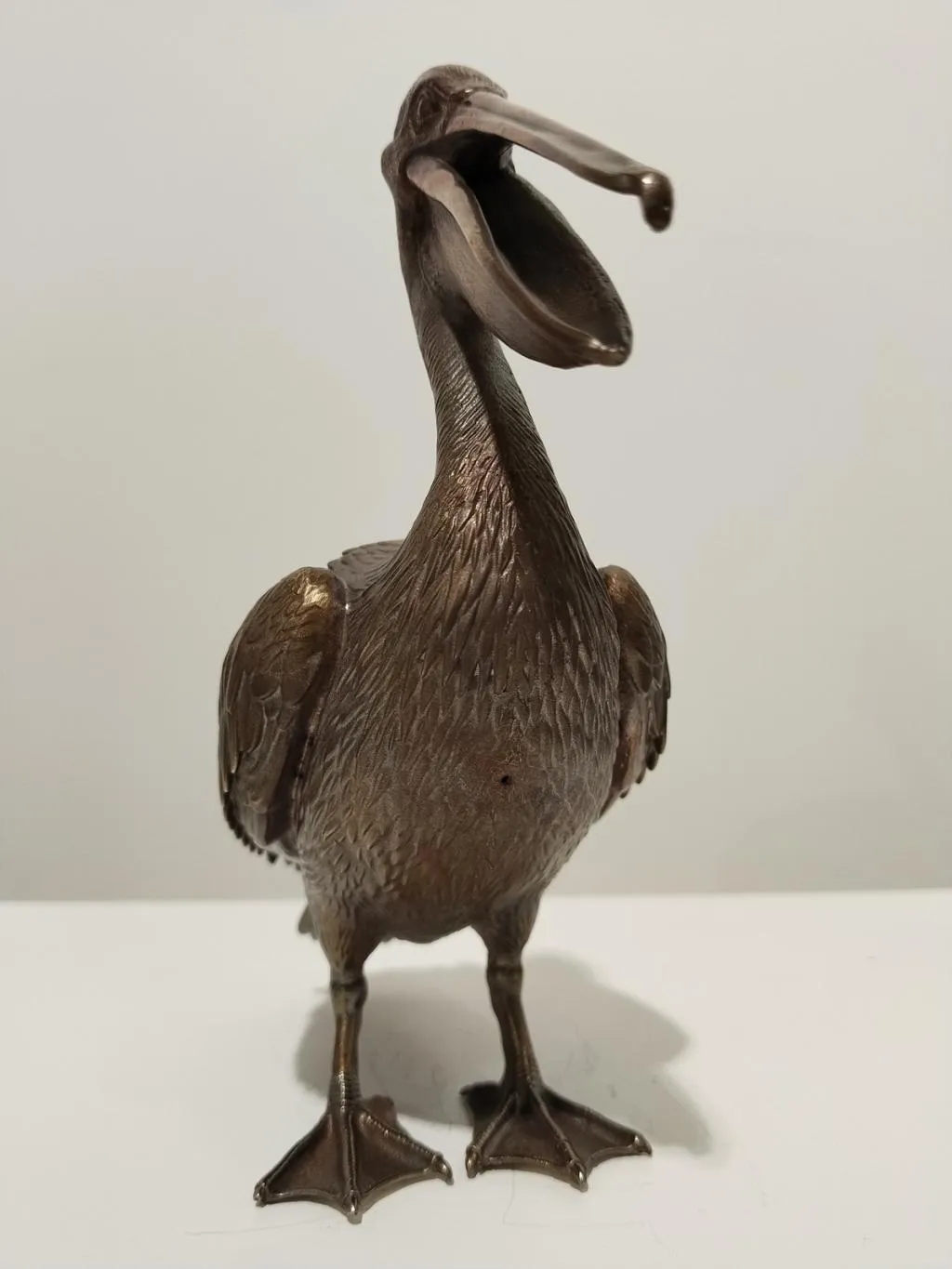 Messing Pelikan Skulptur 7