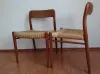 Niels Otto Möller Stuhl Modell 75 1950er 2er Set 3