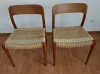 Niels Otto Möller Stuhl Modell 75 1950er 2er Set