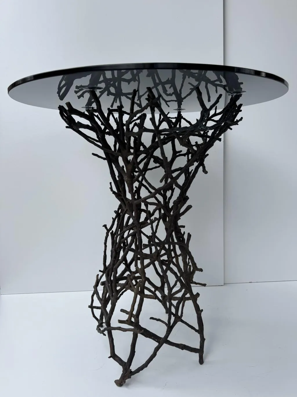 Organic Style Outdoor Dining Table with Branch Base 4