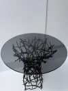 Organic Style Outdoor Dining Table with Branch Base 5