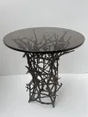Outdoor Bronze Coffee Table in Twig Design 1