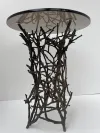 Outdoor Bronze Coffee Table in Twig Design 4