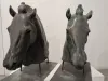 Pair of Medici Riccardi Horse Heads Verdigris Cast Bronze 2