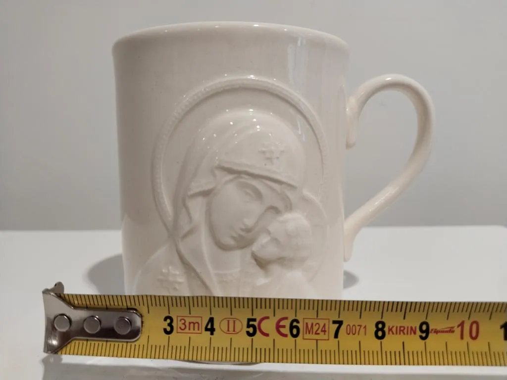 Porcelain Cup Virgin Mary And Baby Jesus 8