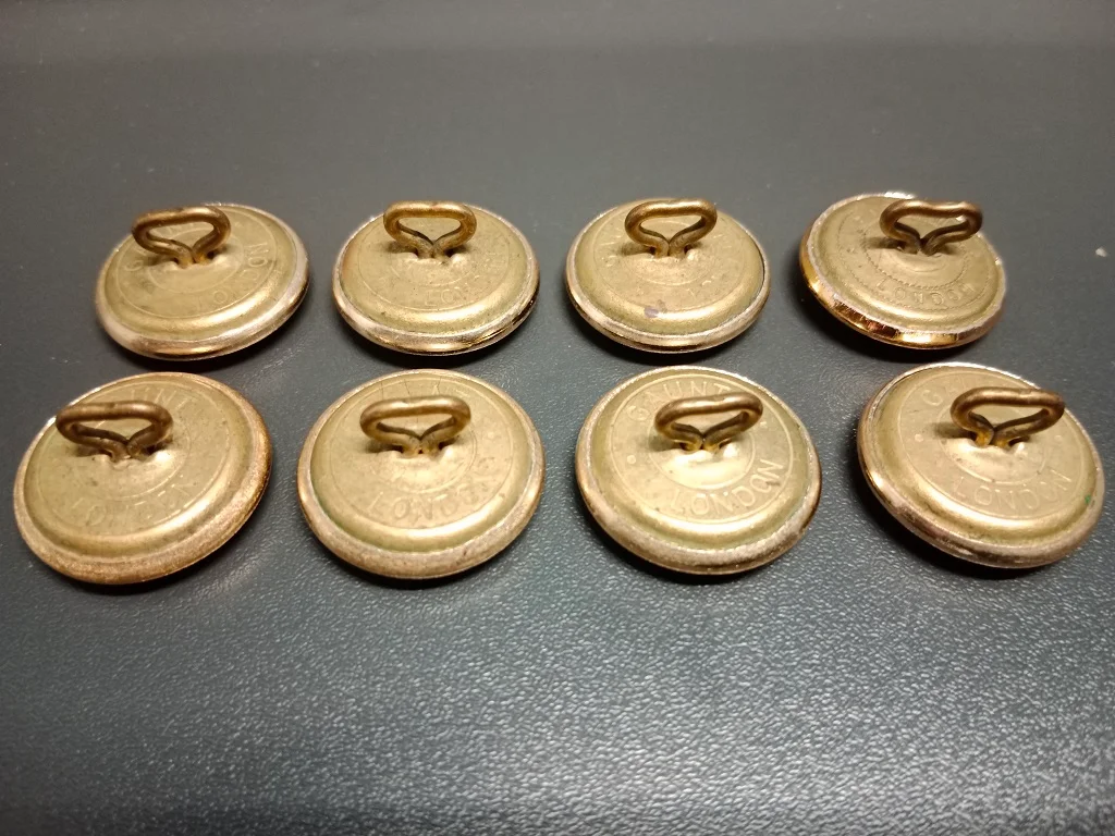 RAF Royal Air Force Uniform Button 8 Set With Crown And 3