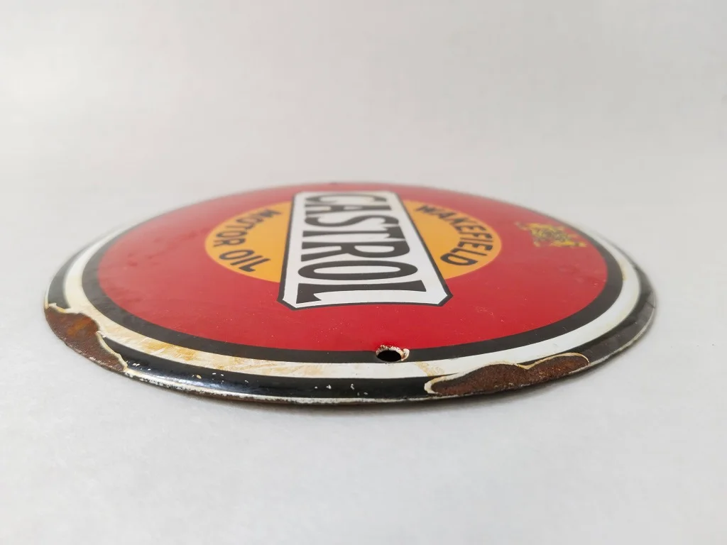 Retro Blechschild Castrol Wakefield Motor Oil Emaille 8