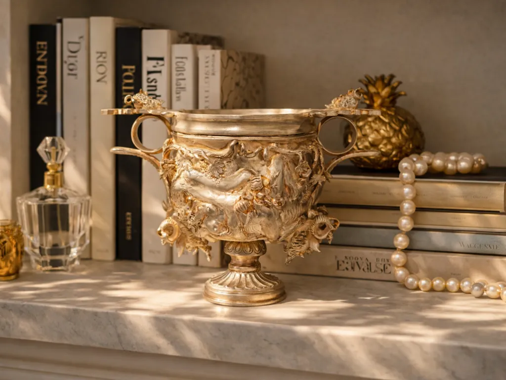 Römischer Silber Kantharos Trinkbecher Skyphos/Scyphus 3