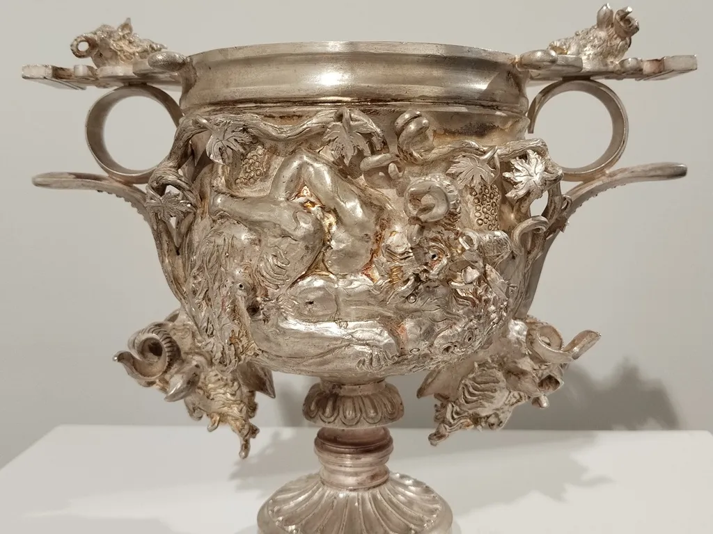 Roman Silver Kantharos Cup Skyphos 1
