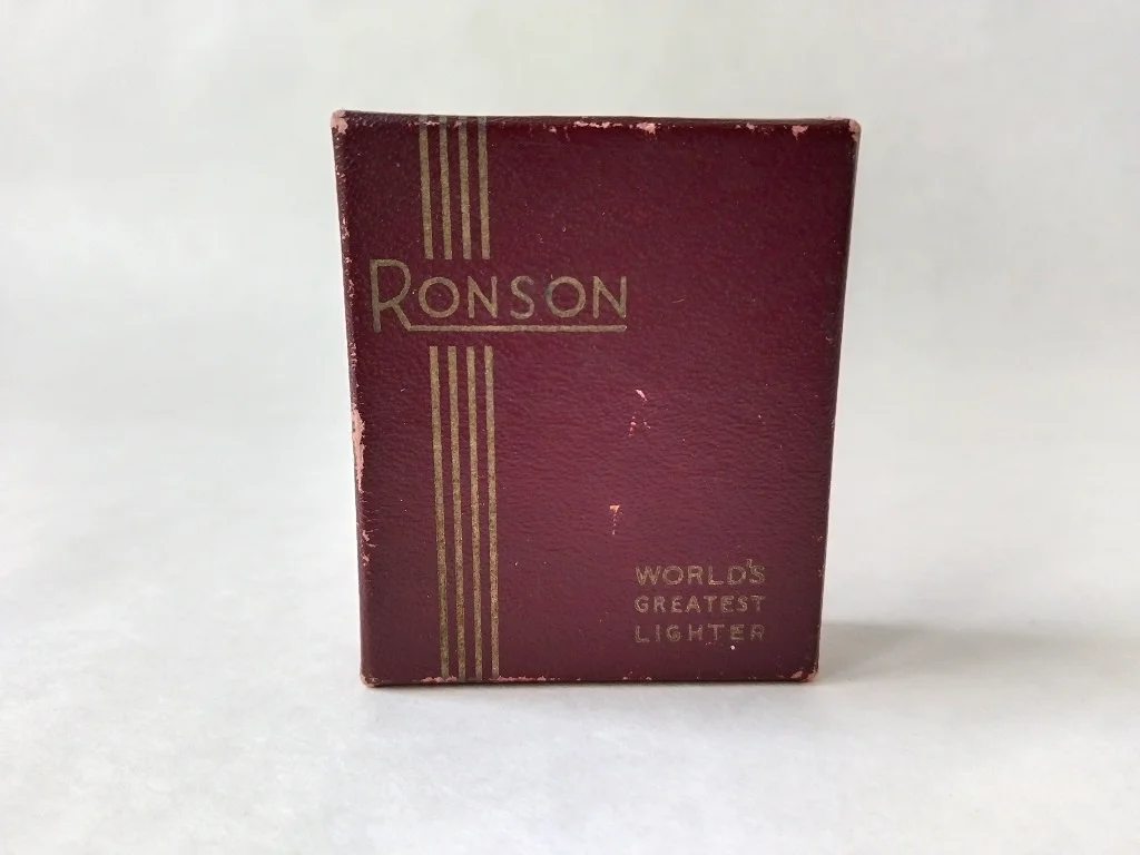Ronson Whirlwind Feuerzeug Alt mit Windschutz Benzin mit 3