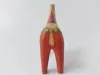 Rotes Schwedisches Dalapferd Holz 7cm 1970er