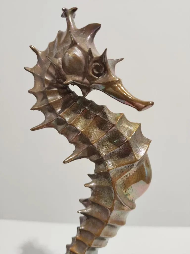 Seepferdchen Bronze Skulptur 2