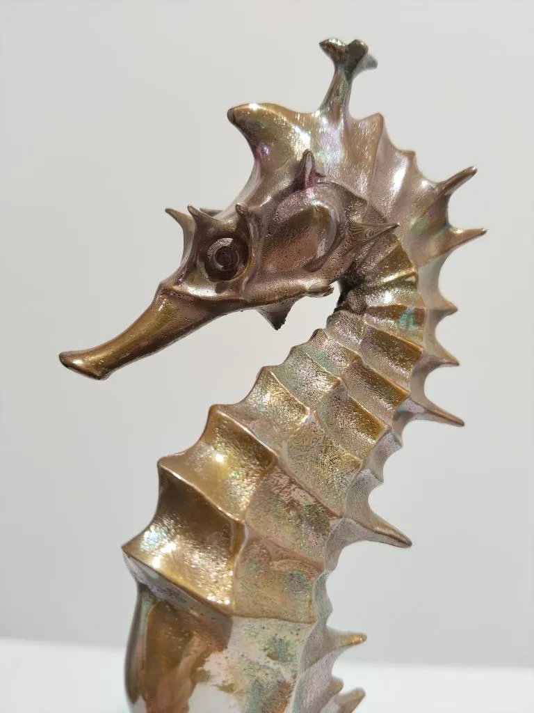 Seepferdchen Bronze Skulptur 8