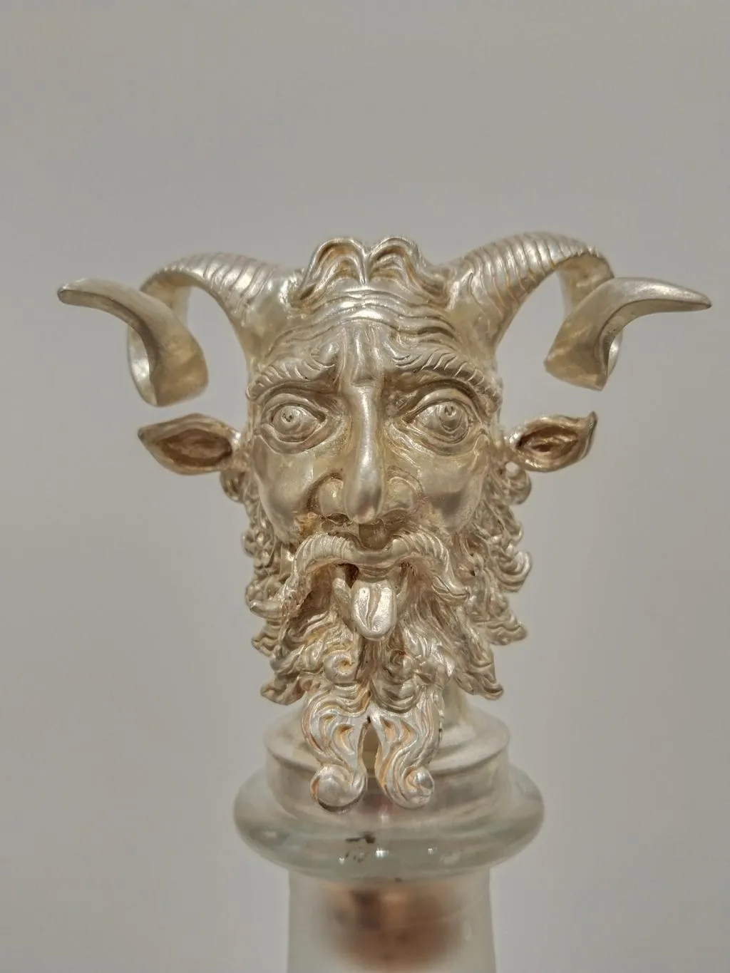 Silberer Flaschenverschluss Satyr 2