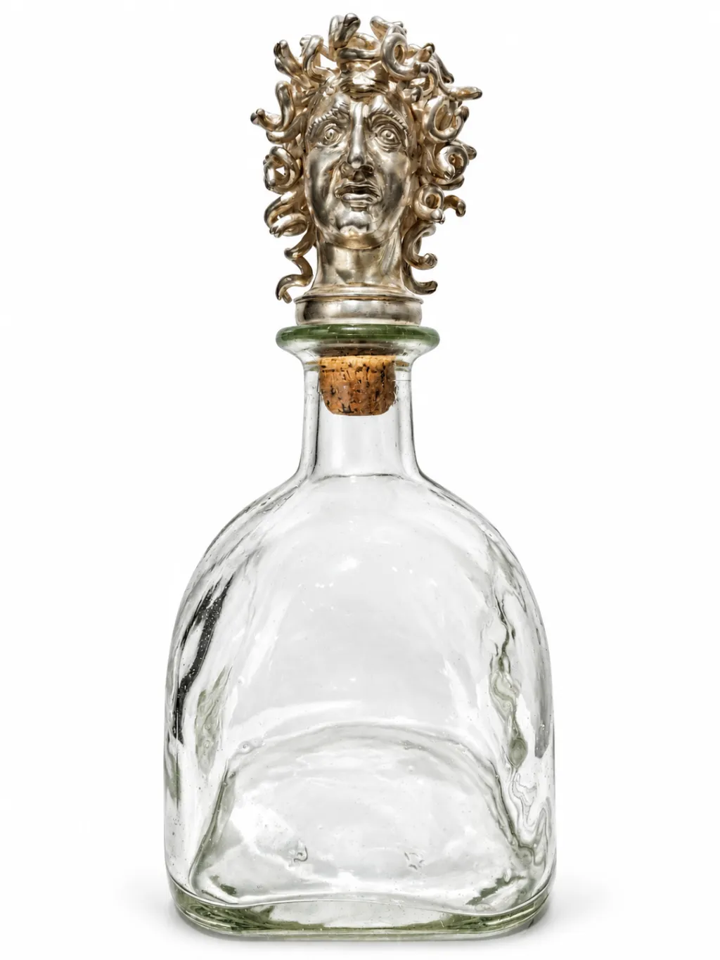 Silver bottle stopper Medusa
