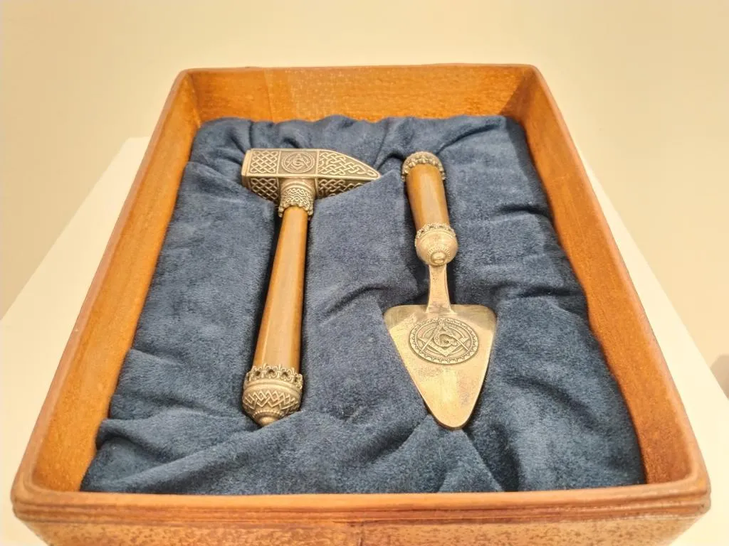 Silver Masonic Gavel and Trowel 1