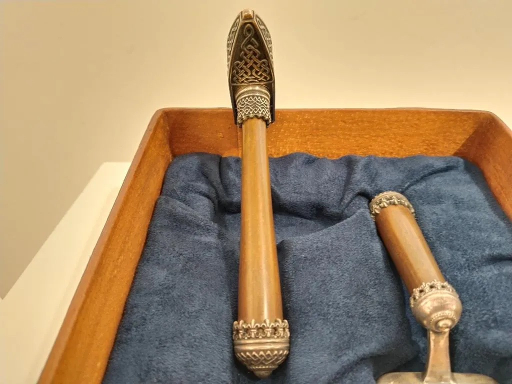 Silver Masonic Gavel and Trowel 5