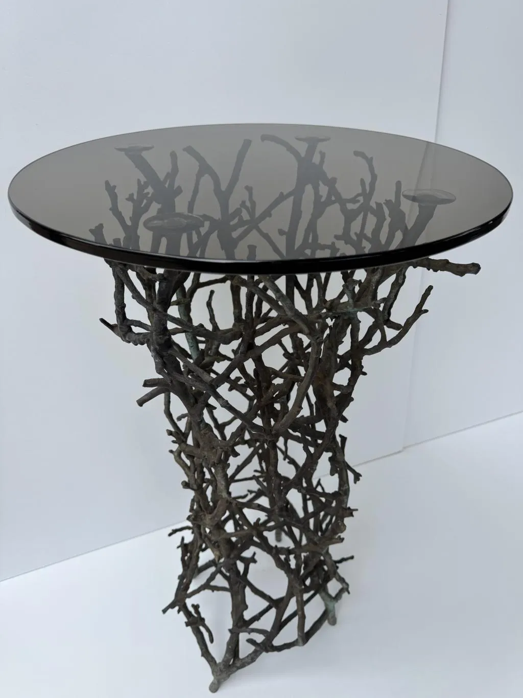Skulpturaler Bronze Beistelltisch 1