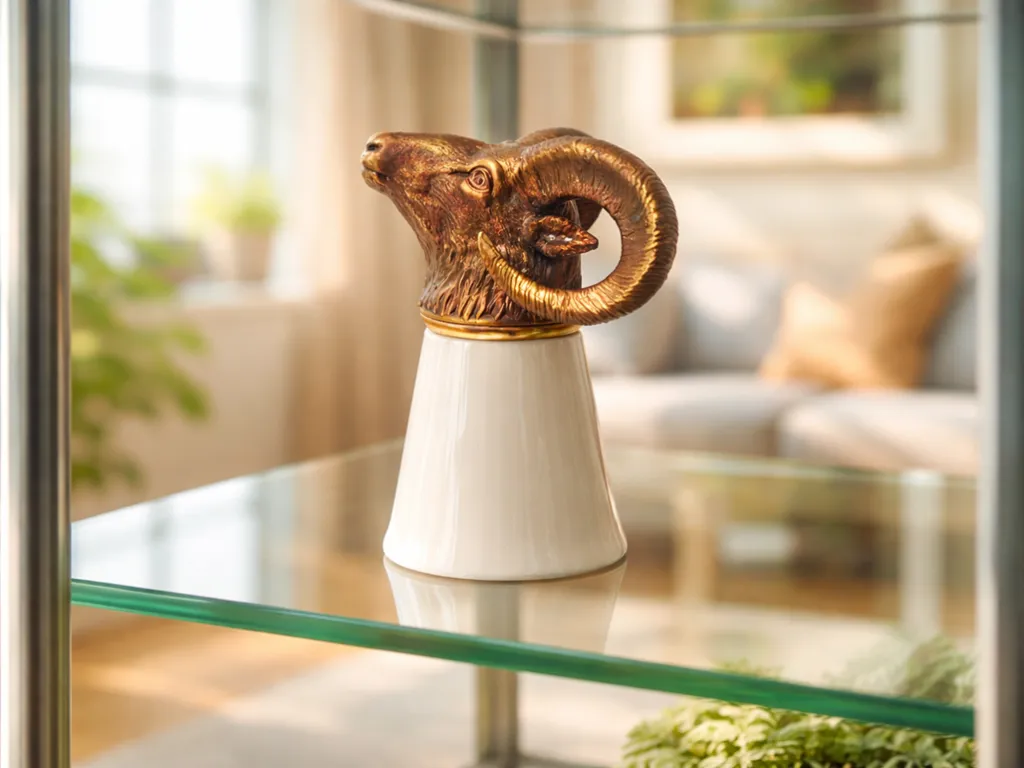 Stirrup Cup With Wild Ram Head 3