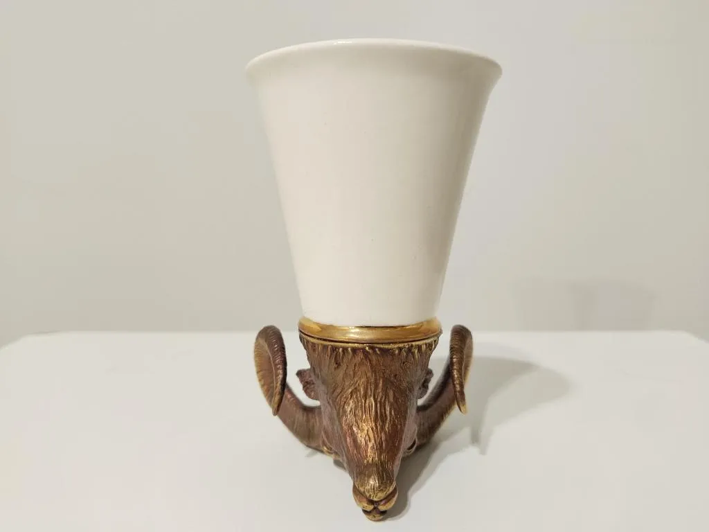 Stirrup Cup With Wild Ram Head 4