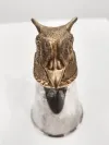 Sturzbecher Silber mit Eulenkopf 4