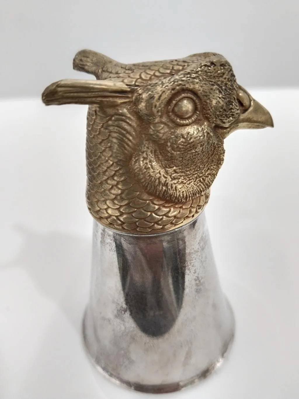 Sturzbecher Silber mit Eulenkopf 7