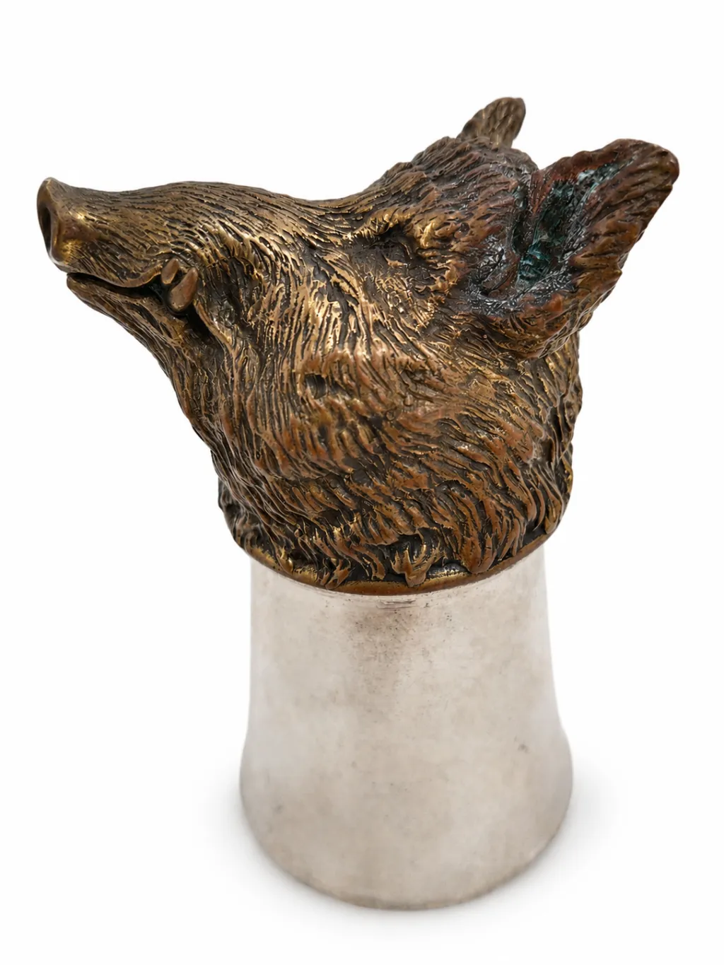 Sturzbecher Silber mit Wildschweinkopf