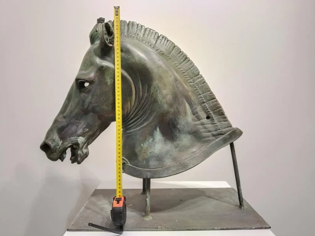 The Medici Riccardi Horse Head Grünspan Bronze Guss Replik 9