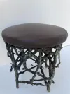 Twig Design Bronze Garden Stool 1