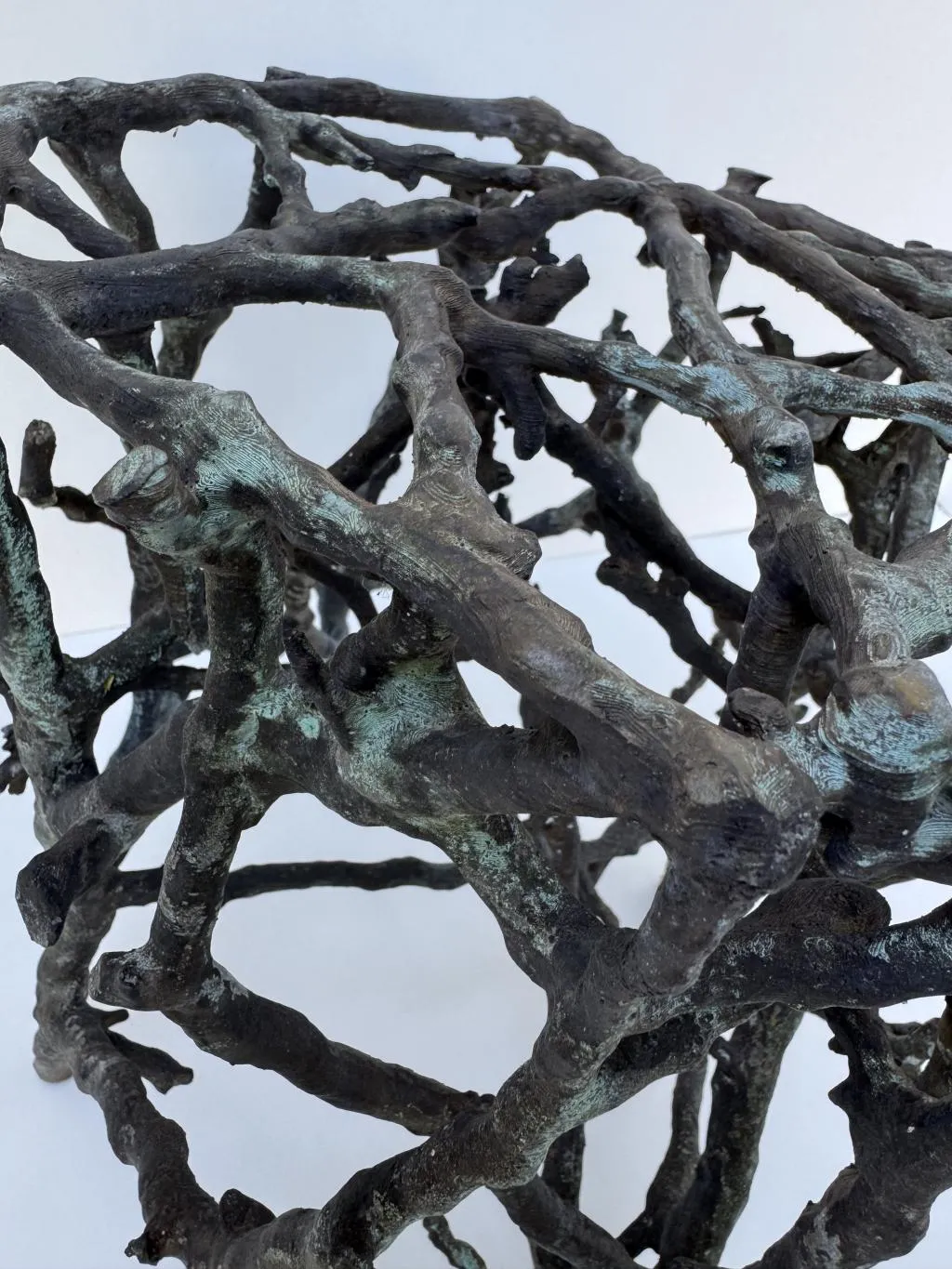 Twig Design Bronze Garden Stool 3
