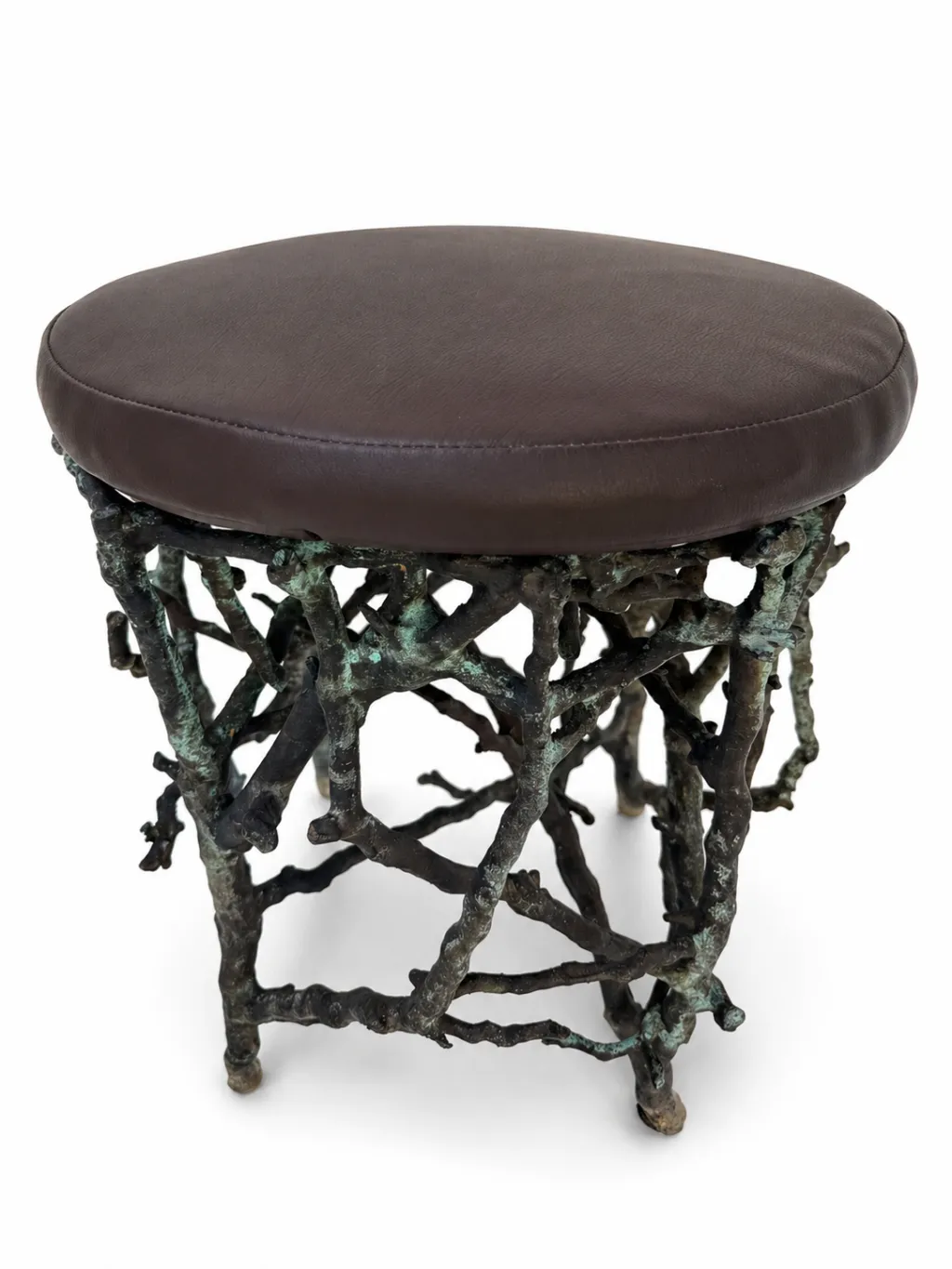 Twig Design Bronze Garden Stool