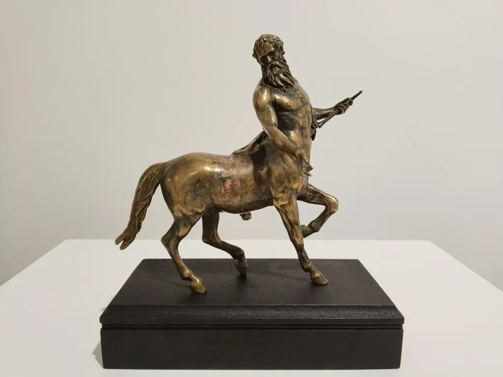Two Brass Centaur Chiron Sculptures 1