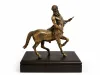 Two Brass Centaur Chiron Sculptures
