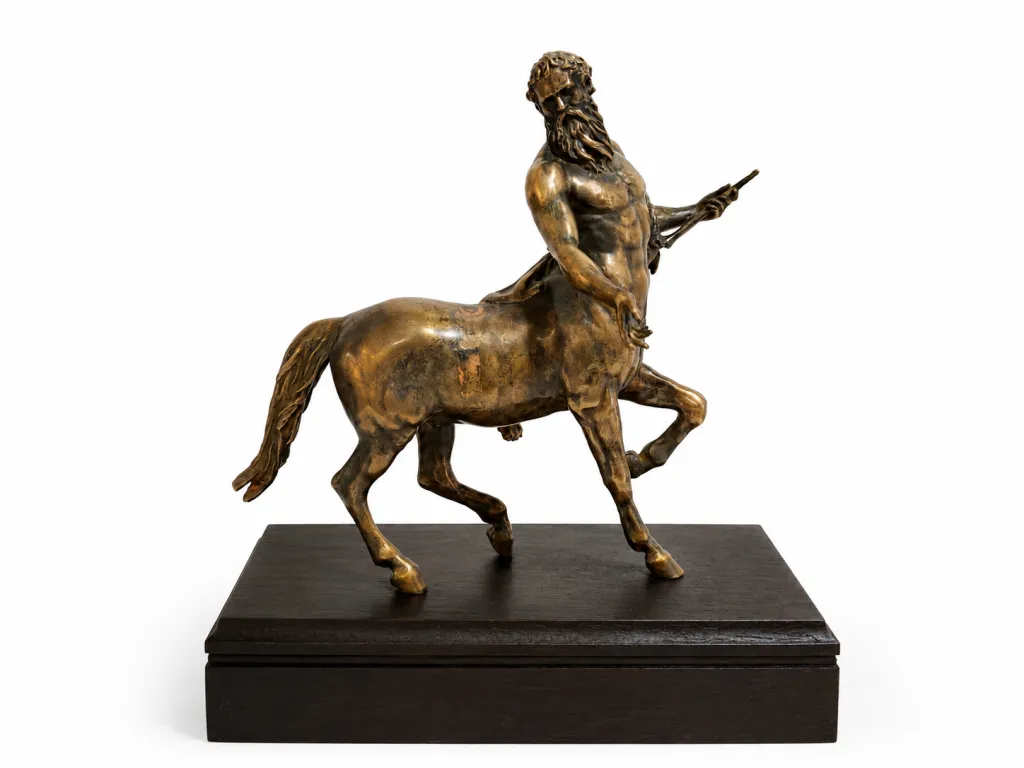 Two Brass Centaur Chiron Sculptures