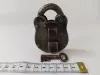 Vintage Handcrafted Lock Old Iron Padlock Original Key 8