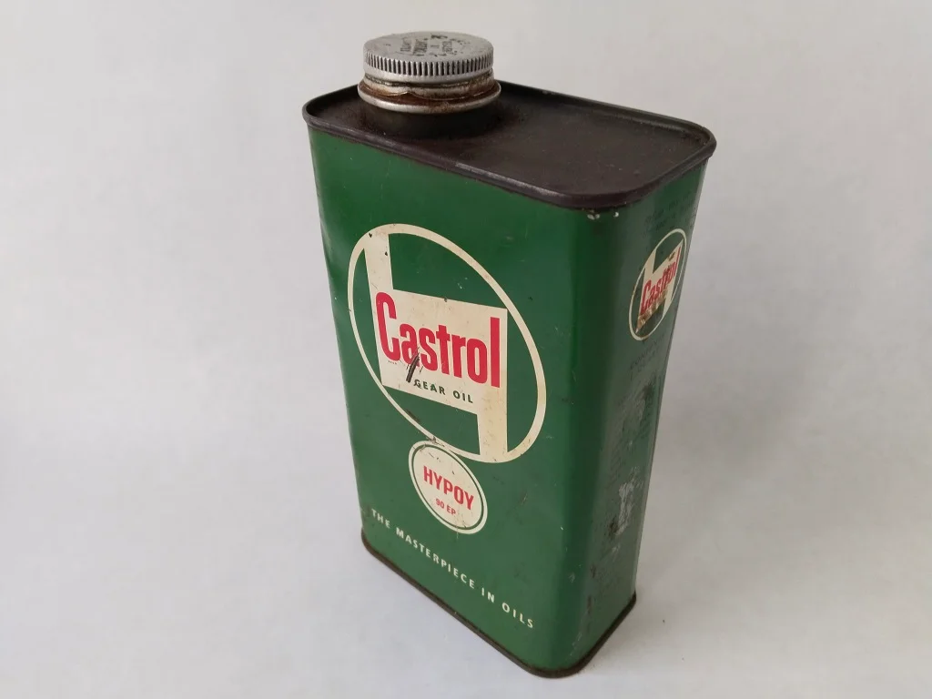 Vintage Leere Öldose Castrol 1960er Alte Blechdose Retro 11