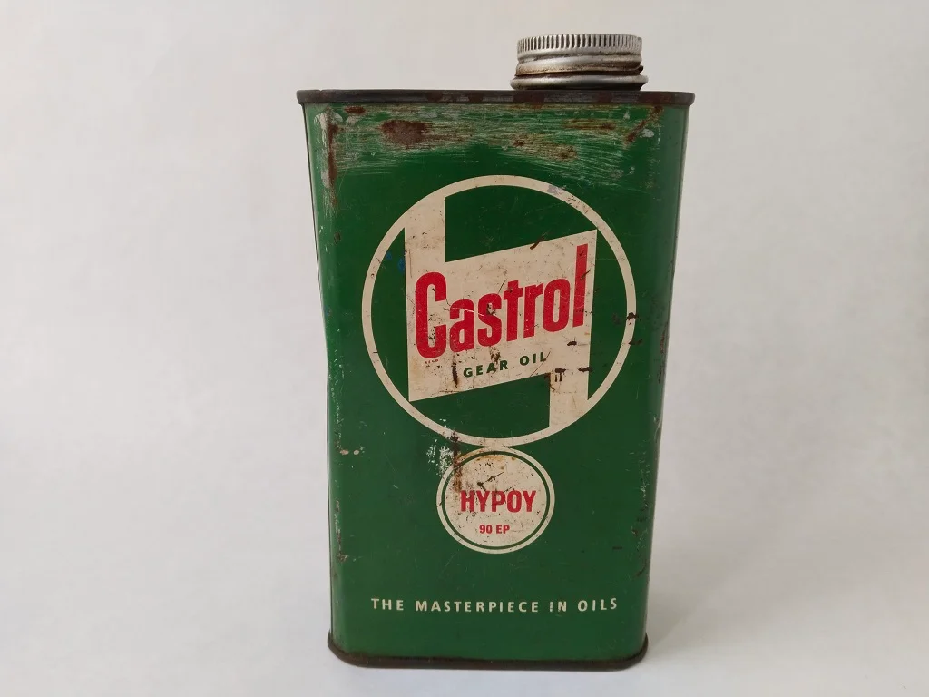 Vintage Leere Öldose Castrol 1960er Alte Blechdose Retro 3