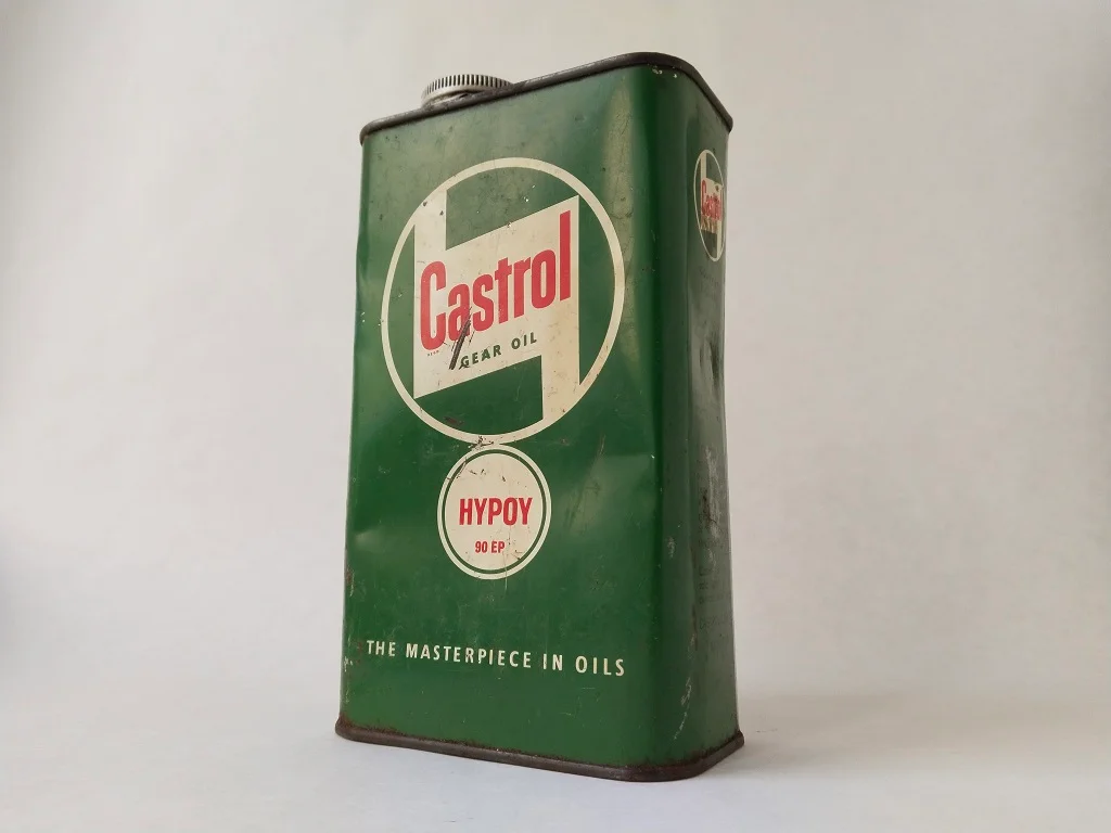 Vintage Leere Öldose Castrol 1960er Alte Blechdose Retro 9