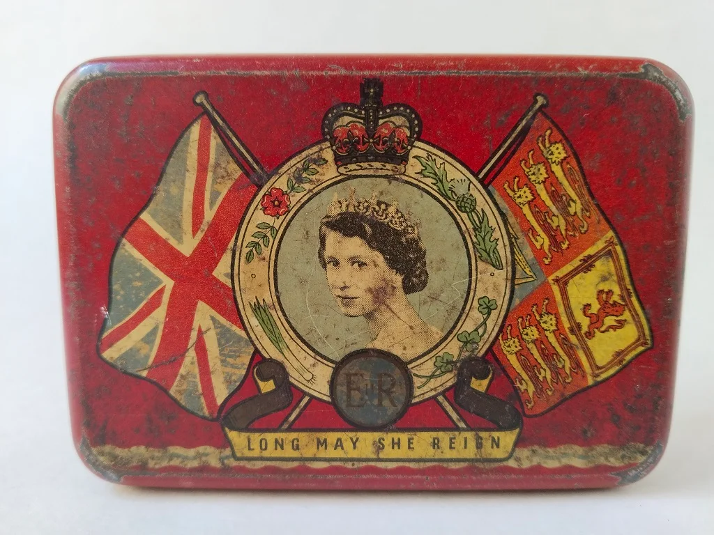 Vintage OXO Tin Coronation of Queen Elizabeth II 1953 Coronation Souvenir Memorabilia Royalty Collectables