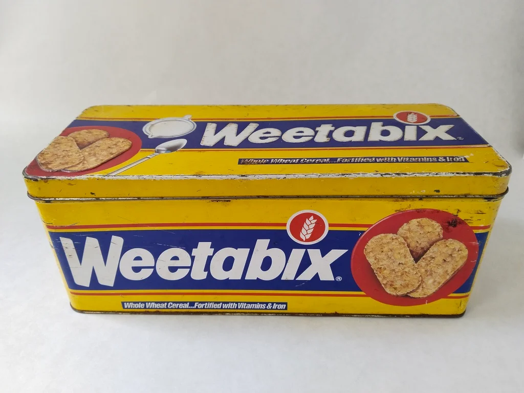 Weetabix Tin Box Vintage from the 1990s Retro Kitchenalia Memorabilia