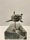 Weisser Hai Skulptur Bronze 5