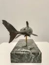 Weisser Hai Skulptur Bronze 8