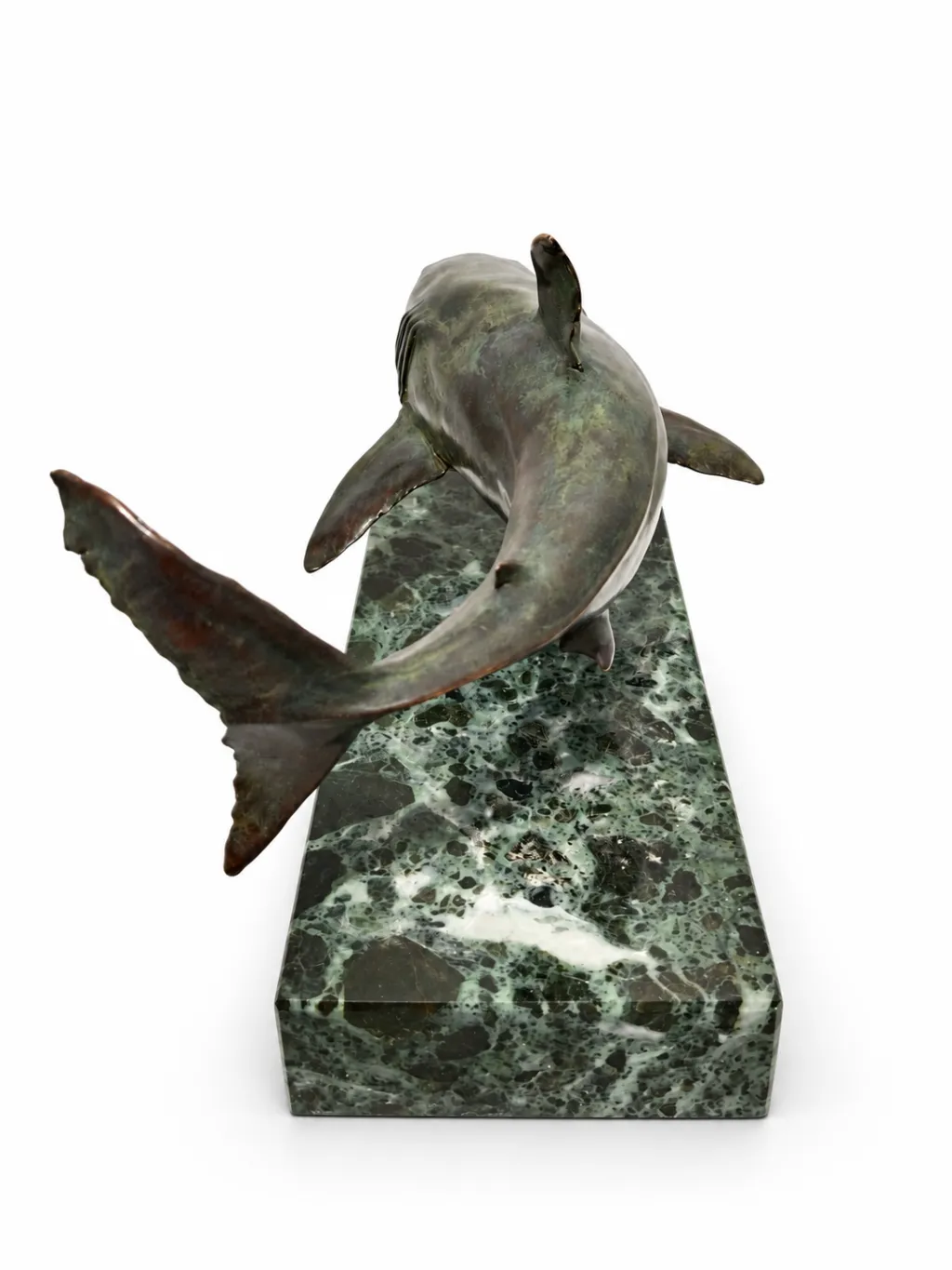 Weisser Hai Skulptur Bronze