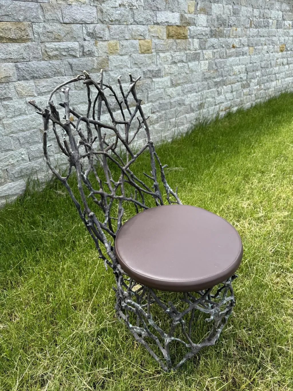 Wetterfester Dinner Gartenstuhl aus Zweigen-Design 2 3