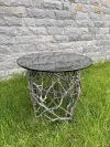 Wetterfester Outdoor Beistelltisch mit Bronze-Zweigdesign 3