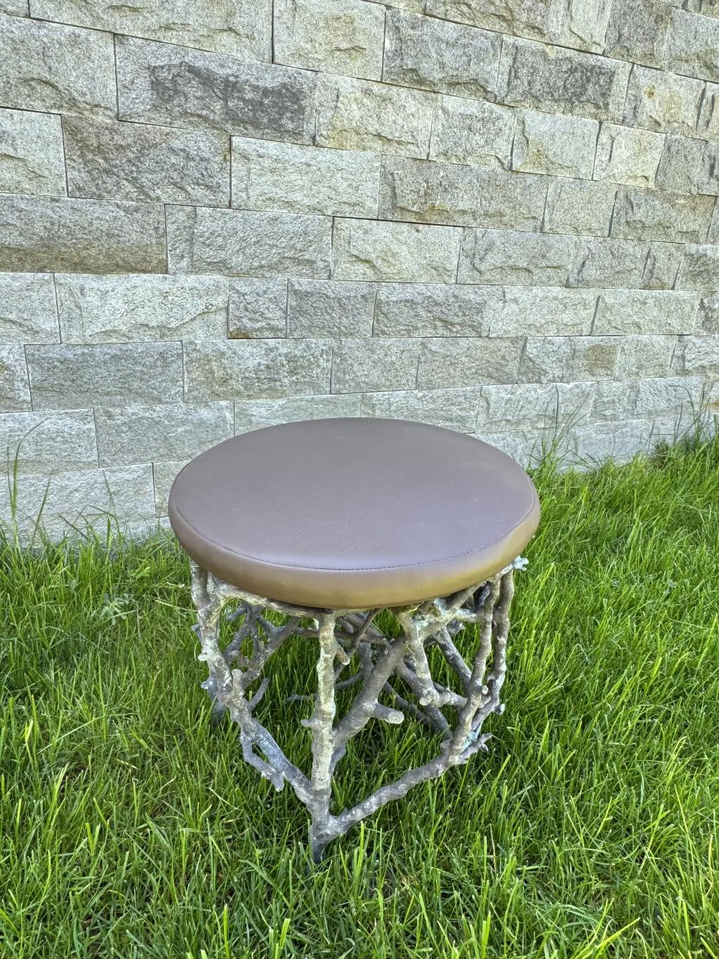 Zweig-Design Bronze Gartenhocker 4