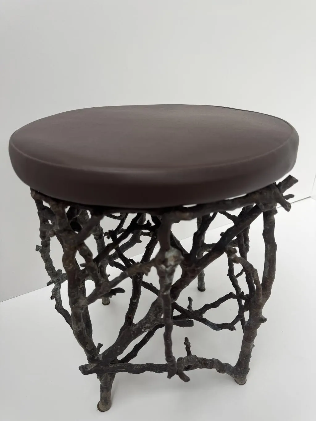 Zweig-Design Bronze Gartenhocker 2 1